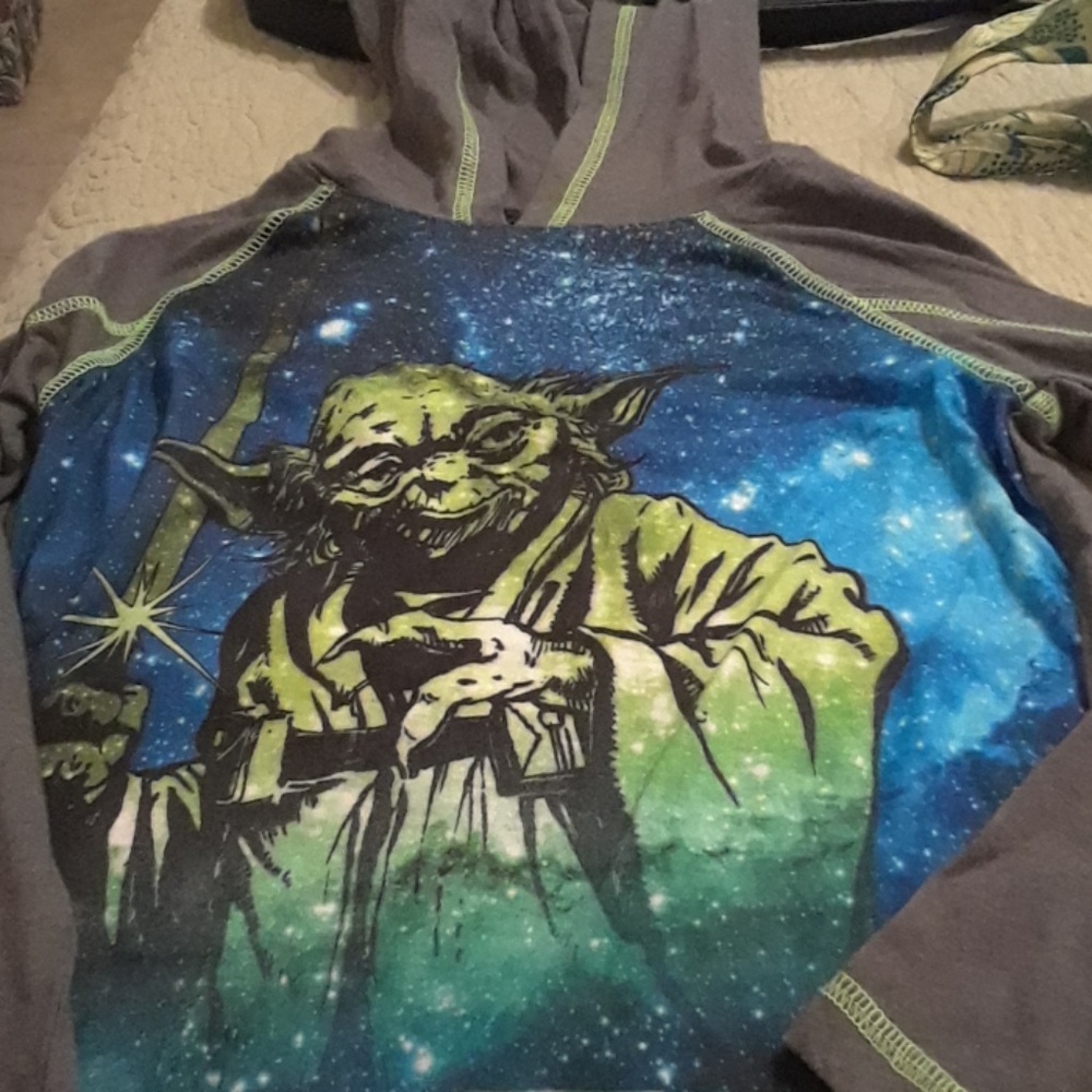 Star Wars boys size L (7) hooded t-shirt - Picture 1 of 2
